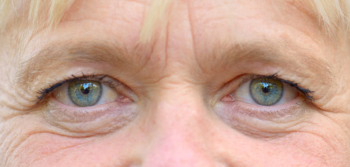 Close-up portrait of a womans eyes