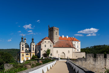 Fototapeta na wymiar Baroque castle of the South Moravian village Vranov nad Dyji - Czech Republic