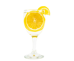 lemon on white background.