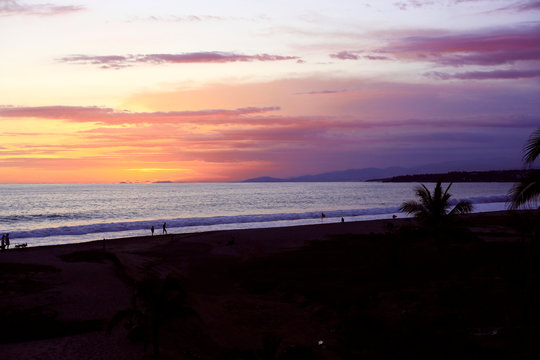 sunset on the beach