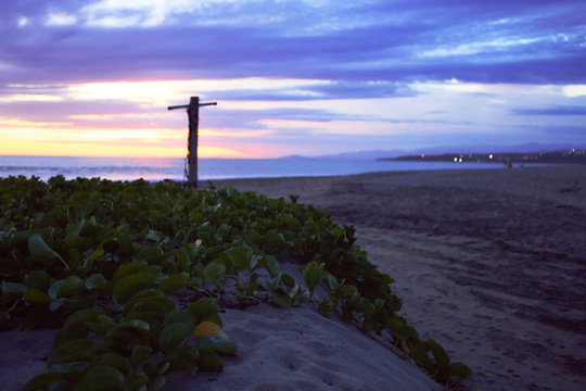 sunset on the beach