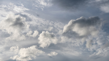 In the sky with beautiful clouds