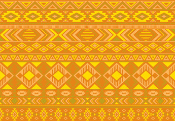 Boho pattern tribal ethnic motifs geometric seamless vector background. Cool indian tribal motifs clothing fabric textile print traditional design with triangle and rhombus shapes.