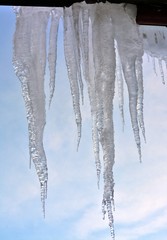 icicles on house eaves