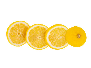 lemon on white background.