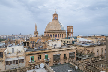 Fototapeta na wymiar Basilica of Our Lady of Mount Carmel in Valletta, Malta
