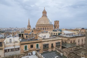 Deurstickers Basilica of Our Lady of Mount Carmel in Valletta, Malta © mikecleggphoto