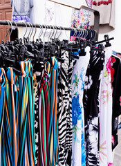 dresses on sale in a specialized trade