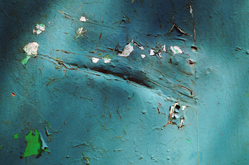 Abstract close up of an weathered metal wall