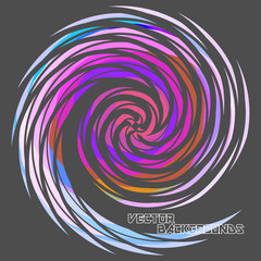 Abstract colors swirl on a gray vector graphics wallpaper backgrounds