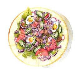 plate with salad