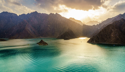 Hatta Lake in Dubai, UAE