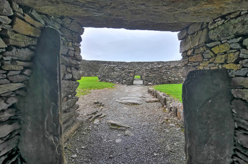 Cahergall  -  a stone ringfort (cashel) located in County Kerry, Ireland © robnaw