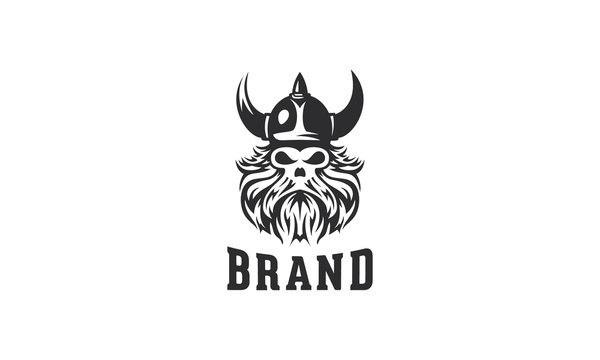 Modern and illustrative viking logo. Viking logo for sale.