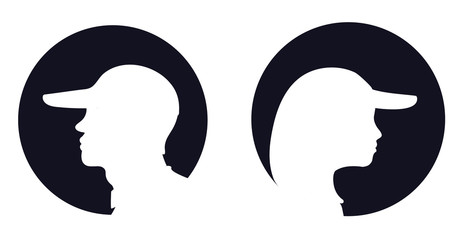 White silhouette woman