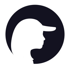 White silhouette woman