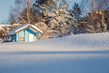 Winter landscape on a sunny day
