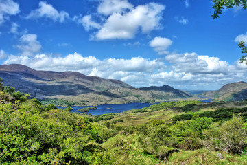 Fototapeta premium Ladies View - a scenic viewpoint on the Ring of Kerry tourist route. Ireland