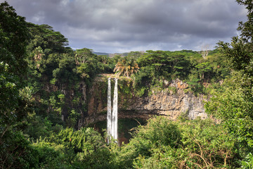 The scenic Alexandra Falls on the African island Mauritius