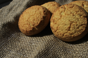 Cookies on a piece of cloth