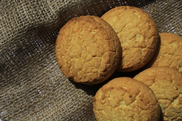 Cookies on a piece of cloth