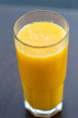 Orange juice in the glass 