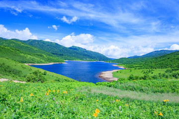 夏の野反湖　群馬県