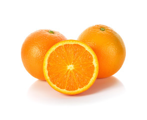 Orange fruit isolated on white background