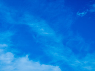 Naklejka na ściany i meble Clear Blue sky and cloud background in sunny day