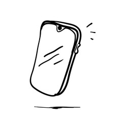 Smart Phone. Hand Drawn Doodle Icon cartoon style