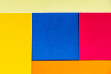 Fototapeta premium plain geometric graphic background frame with colored paper