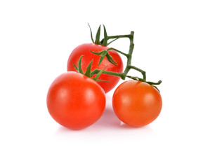 tomatoes on white background.