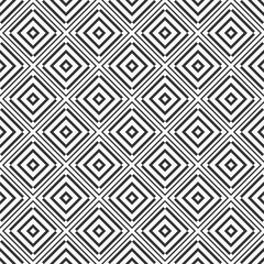 Abstract rhombuses seamless pattern. Vector monochrome background.