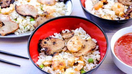 Chinese Style Egg Fried Rice With Pork