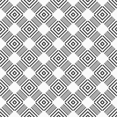 Nahtloses Muster der abstrakten Rauten. Vektor monochromer Hintergrund.