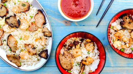 Chinese Style Egg Fried Rice With Pork