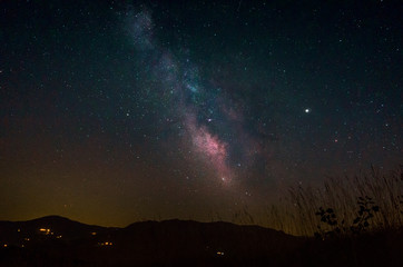 Via Lattea con cielo stellato