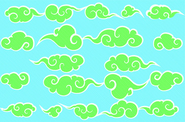 cloud pattern seamless fabric drawing