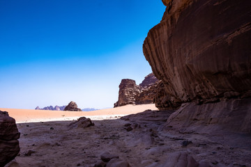 Wadi Rum desert great landscape.