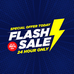 Flash  Sale banner vector Text  and Background