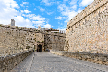 Portal de Ses Taules, the main entrance to Dalt Vila, Ibiza, Spain
