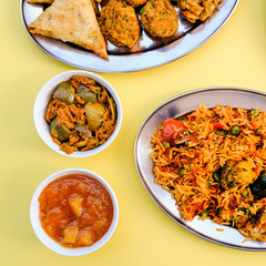 Indian Style Vegetable Biryani Meal