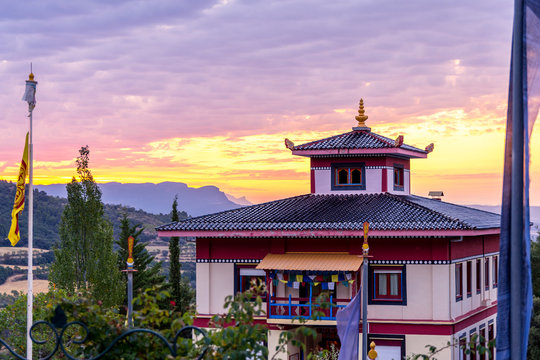 Buddhist temple Dag Shang Kagyu in Panillo huesca Arag&oacute;n Spain