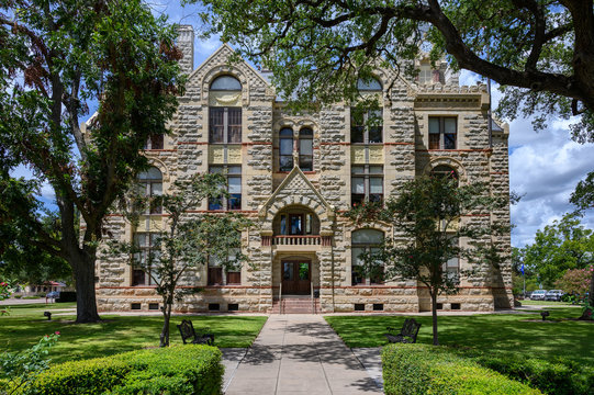 Town Square And Historic Fayette County Courthouse Built In 1890. La Grange City In Fayette County In Southeastern Texas, United States