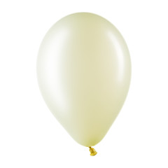 Single white helium balloon, element of decorations