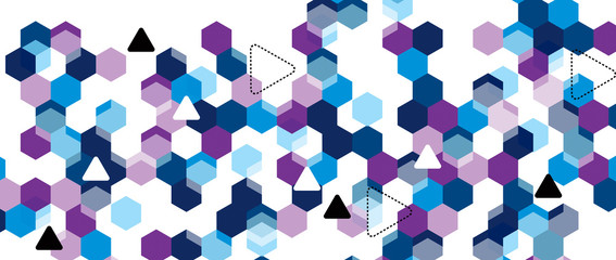 banner design, background with hexagon pattern