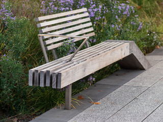 Track bench at High Line Park