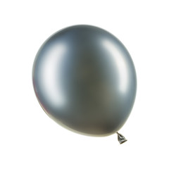 Single chrome silver helium balloon, element of decorations