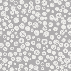 Seamless abstract pattern. Decorative seamless pattern with handdrawn shapes. Hand painted grungy doodles in soft colours. Snow seamless pattern. - 285815310