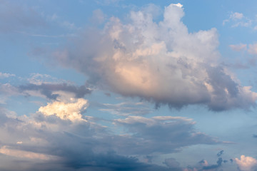 colourful clouds over the blue sky